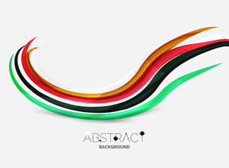Colorful stripes wave composition, business template