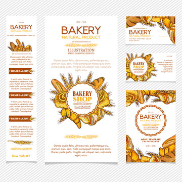 Bakery products restaurant menu template page template business