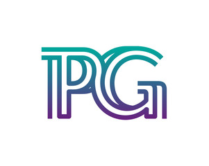 PG lines letter logo