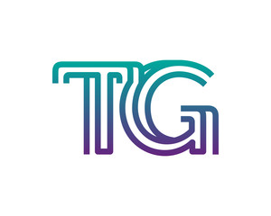TG lines letter logo