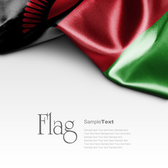 Fototapeta na wymiar Flag of Malawi on white background. Sample text.