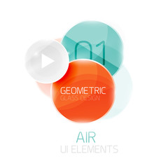 Colorful glass circles composition