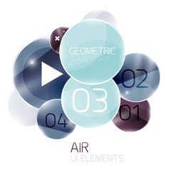 Colorful glass circles composition