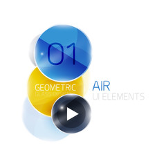 Colorful glass circles composition