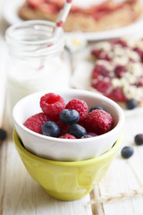 Fresh berries in the bowl