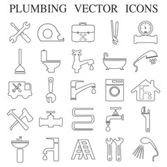 plumbing emblems, labels and design elements