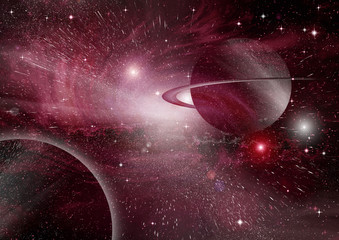 Obraz premium galaxy in a free space