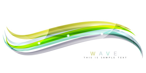 Colorful stripes wave composition, business template