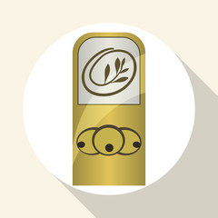 Olive OiL design. Orgnic concept. white background