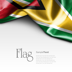 Flag of Guyana on white background. Sample text.