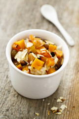 Pumpkin with rice and herbs