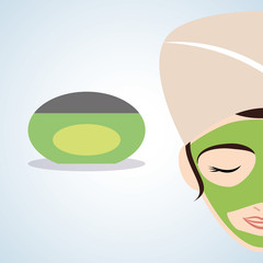 Naklejka premium Spa center design. health icon. Isolated illustration , editable vector