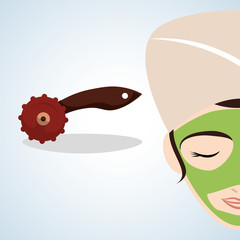 Spa center design. health icon. Isolated illustration , editable vector