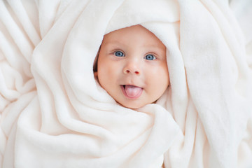 baby with towel