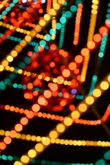 Abstract circular bokeh background of Christmas lights