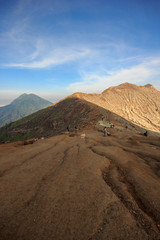 The crater of Kawa Ijen volcano, Indonesia