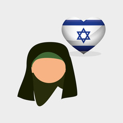 Israel design. Culture design.  isolated illustration