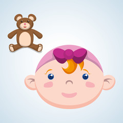 Baby shower design. invitation design.  isolated illustration