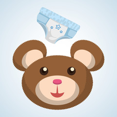 Baby shower design. invitation design.  isolated illustration