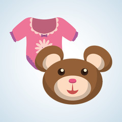 Baby shower design. invitation design.  isolated illustration