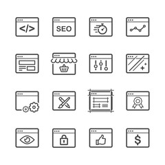 Stock Vector Illustration: SEO icon set 5