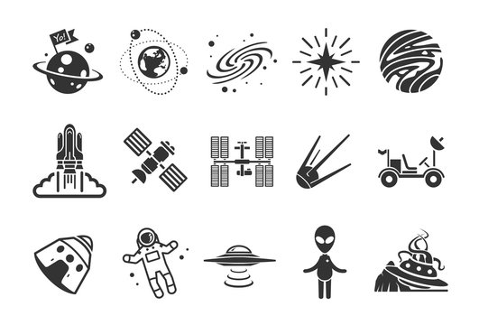 Space icons - Illustration