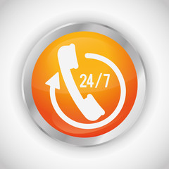 Call design, assistant and support design , vector