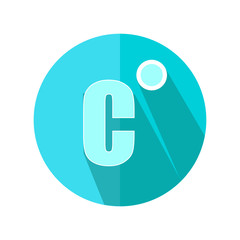 Celsius Flat Icon. Weather Forecast. Vector Illustration.