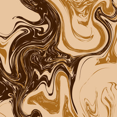 Абстрактные волны. Текстура камня. Текстура гранита. Чернила в воде. Горячий шоколад с карамелью 