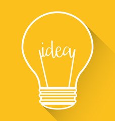Idea design. Light bulb icon. Flat illustration , vector