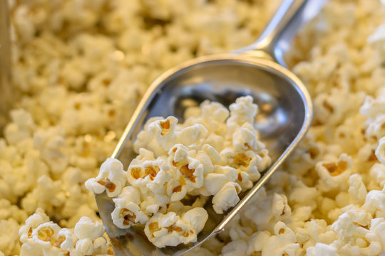 Popcorn in scoop