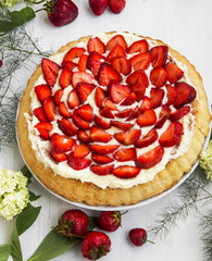 Strawberry and cream tart