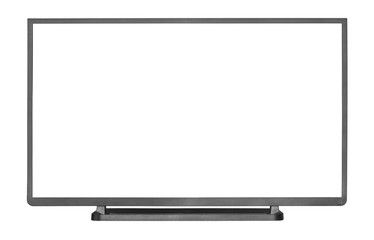 Modern blank flat screen TV set.