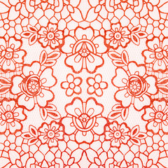 Pattern of Plastic red floral for tablecloth