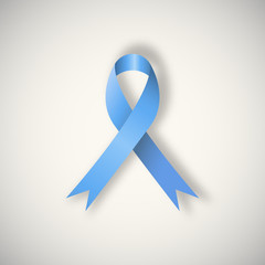 Blue awareness ribbonribbon