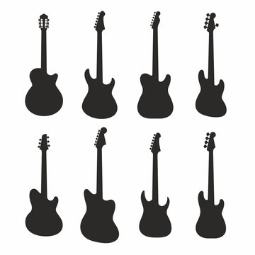 Guitars silhouettes