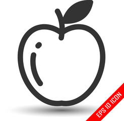 Apple icon. Apple flat logo Vector illustration.
