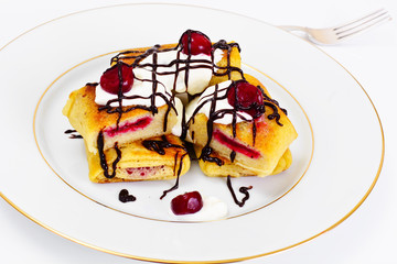 Pancakes with Cherries