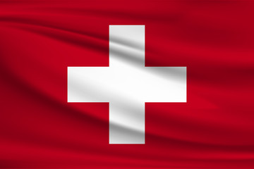 Fototapeta premium National flag of Switzerland