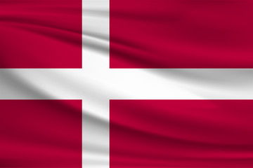 Obraz premium National flag of Denmark