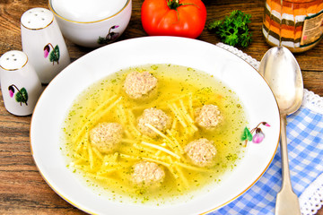Chicken Soup with Meatballs