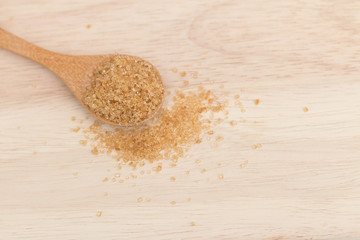 Brown cane sugar. Sugar isolated on white background
