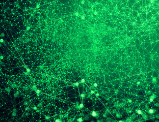 ai brain system data connecting to analysis , light internet social network background, illustration of global web with link to electric information, cyber with group of security, hacker online to net