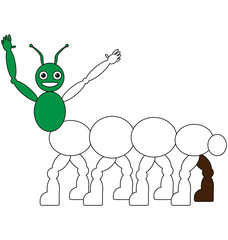 Color by example caterpillar