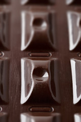 The surface of dark chocolate