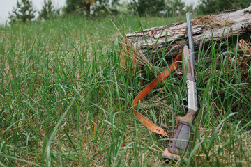 Naklejka premium hunting items. hunting concept. hunting background.