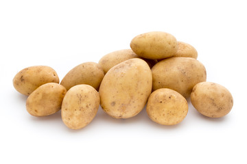 New potato isolated on white background.