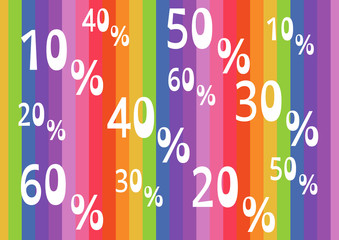 Multicolor background with discount