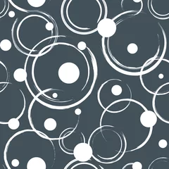 Gordijnen Naadloze patroon met abstracte cirkels © Creativika Graphics