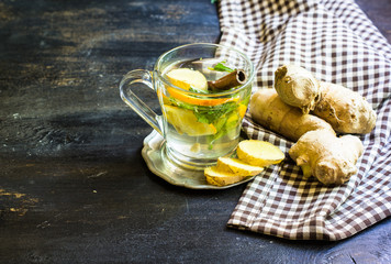Ginger tea concept
